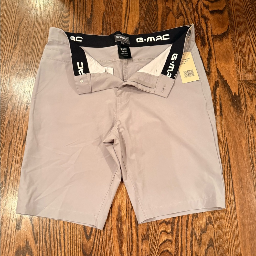 G MAC Men's Soft Gray Flat Front Shorts